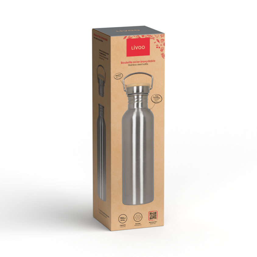 Bouteille acier inoxydable 750 ml Livoo