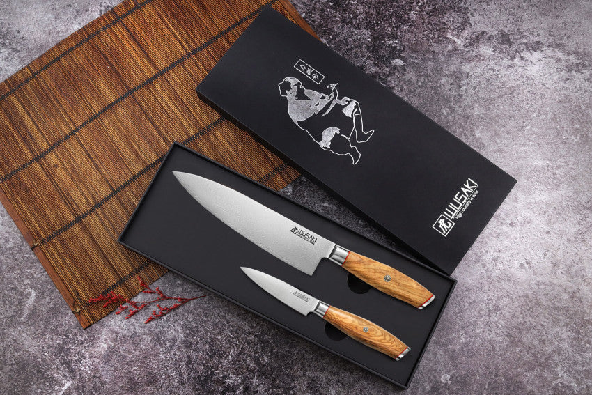 Coffret Wusaki Fujiko 10CR – 2 couteaux : chef 20 cm + office 9 cm
