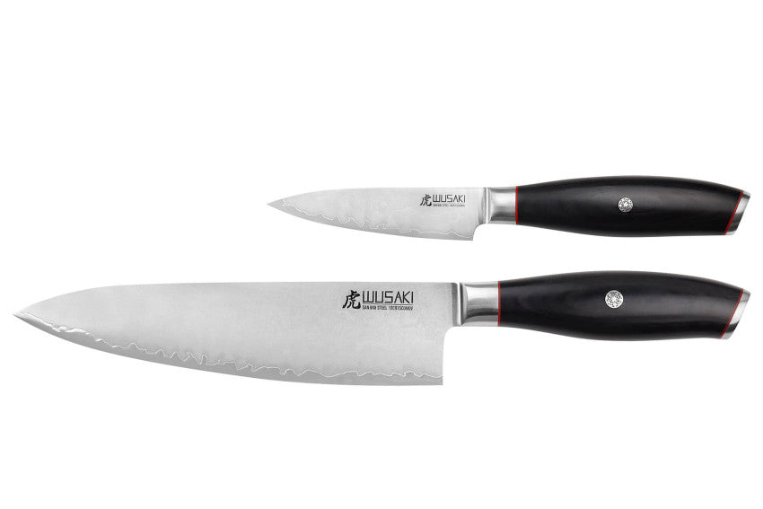 Coffret Wusaki Fujiko Black 10CR – 2 couteaux : chef 20 cm + office 9 cm