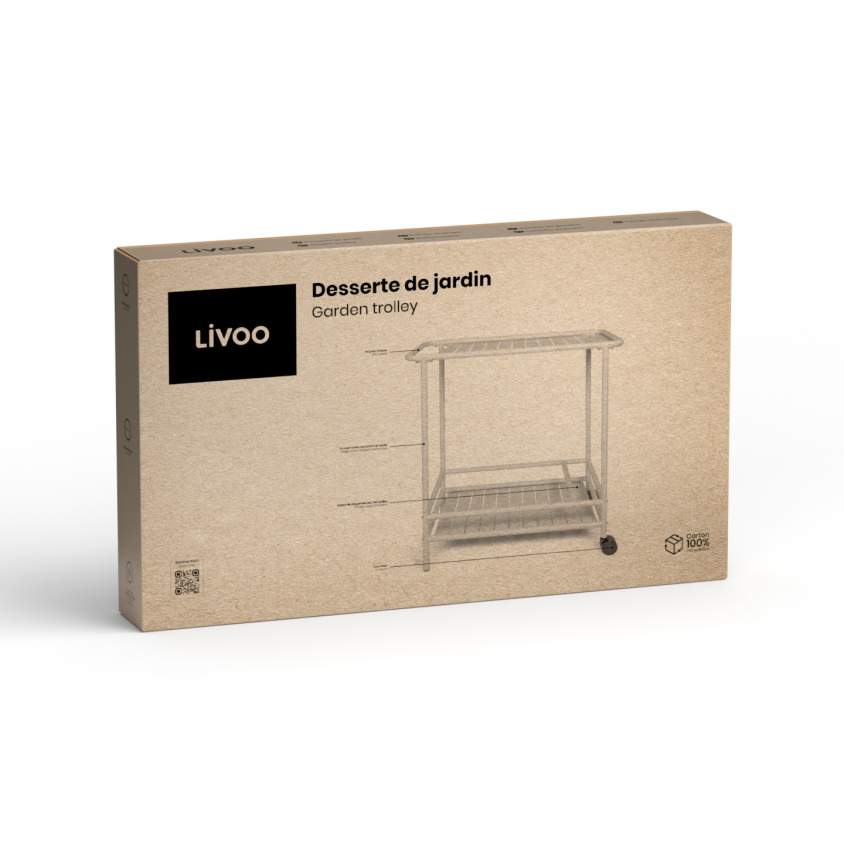 Desserte pour plancha Livoo – crème
