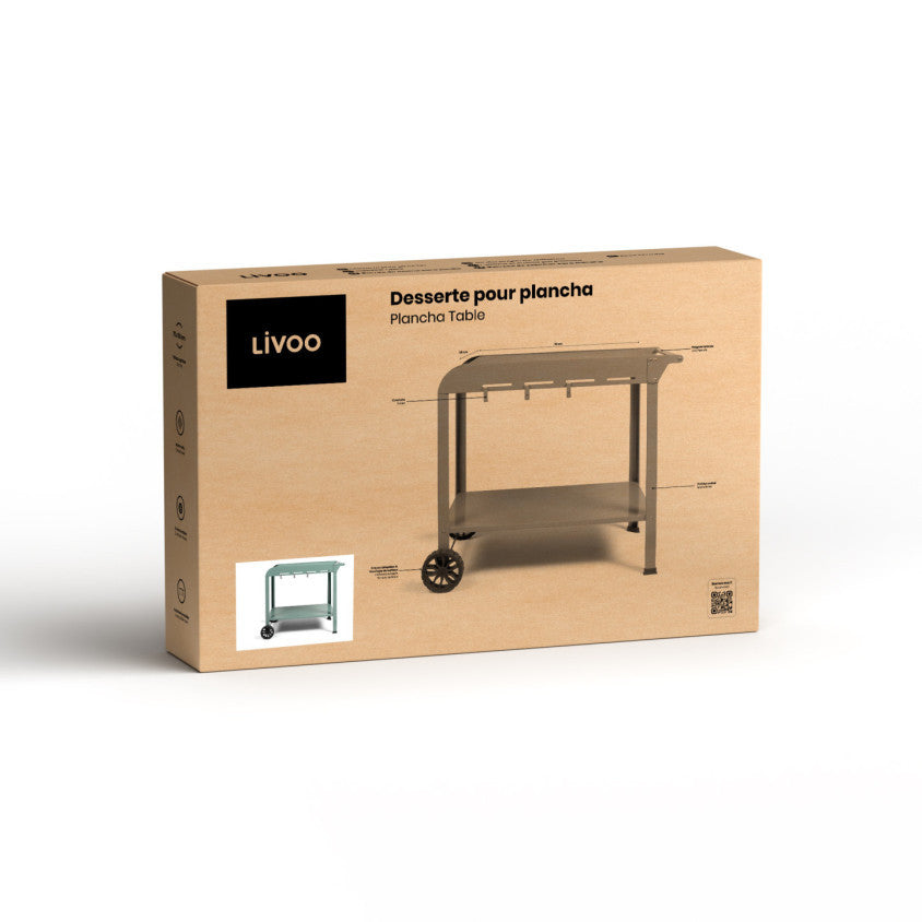 Desserte pour plancha Livoo – kaki et noir (réf. GS168V)
