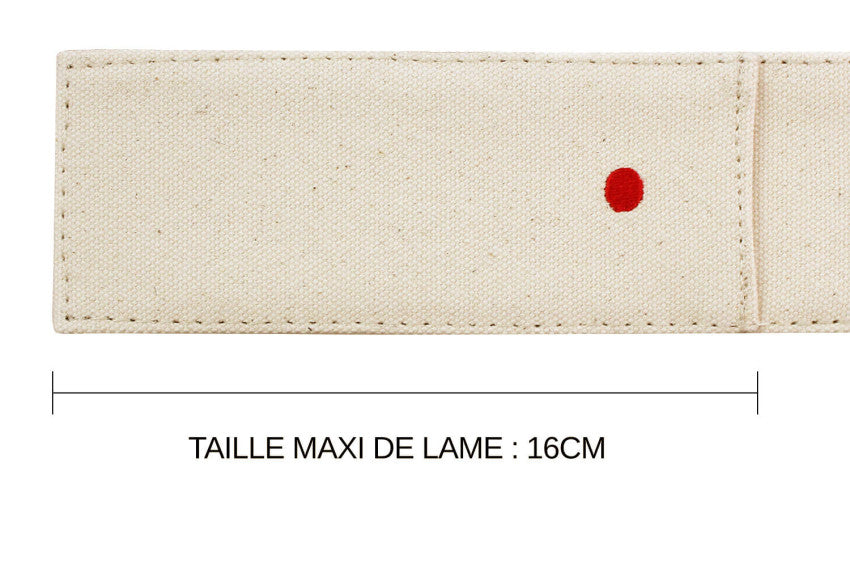Étui à couteau en lin pour lame jusqu'à 16 cm Les Découpeurs
