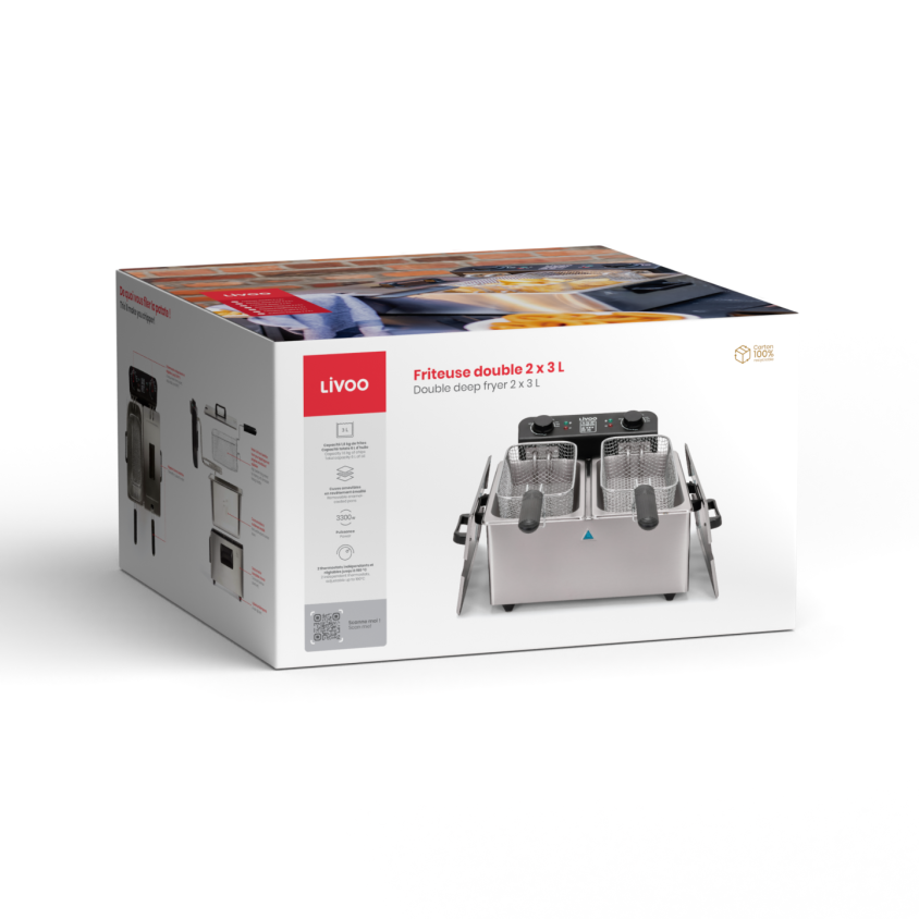 Friteuse double 2 x 3 L Livoo