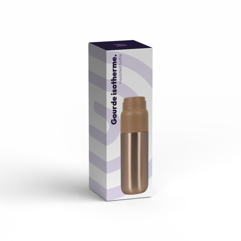 Gourde isotherme Livoo – marron