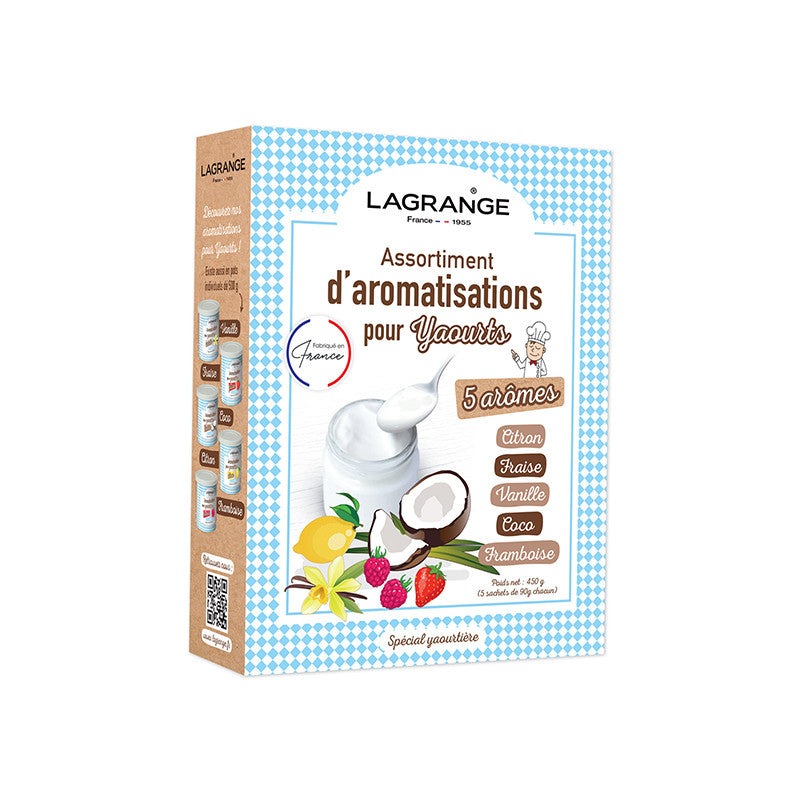 Assortiment de 5 arômes pour Yaourts LAGRANGE 380500