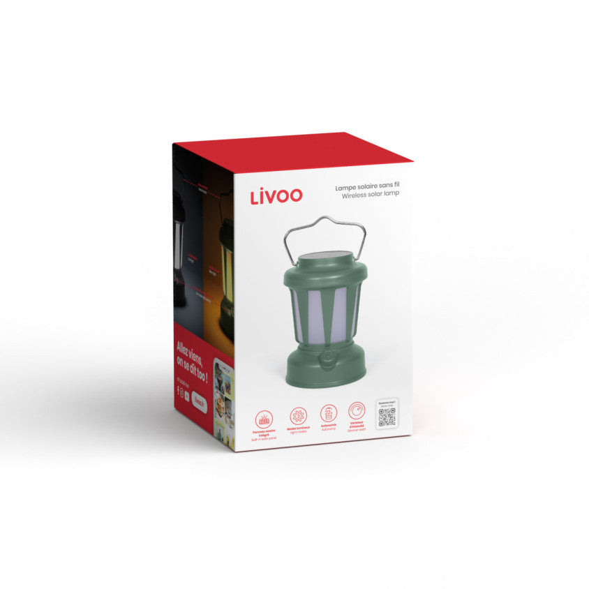 Lampe solaire rechargeable Livoo – vert