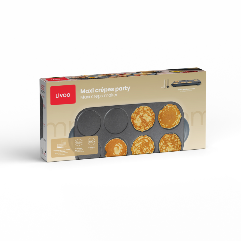 Maxi crêpes party Livoo – gris