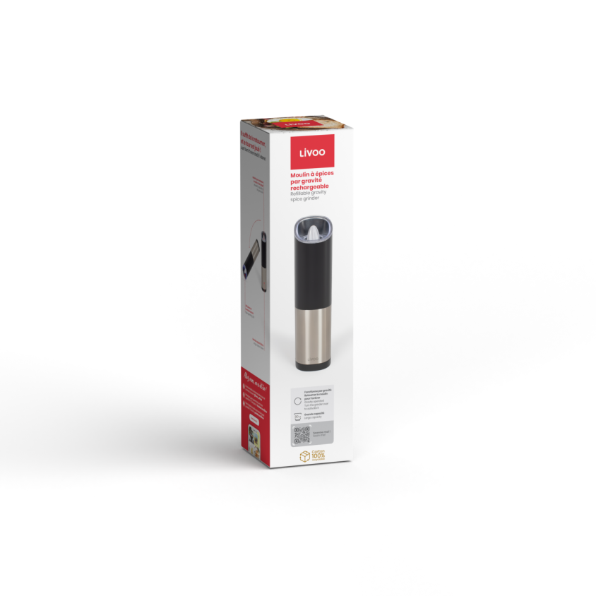 Moulin à épices par gravité rechargeable Livoo