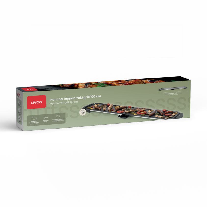 Plancha Teppan Yaki grill 100 cm Livoo