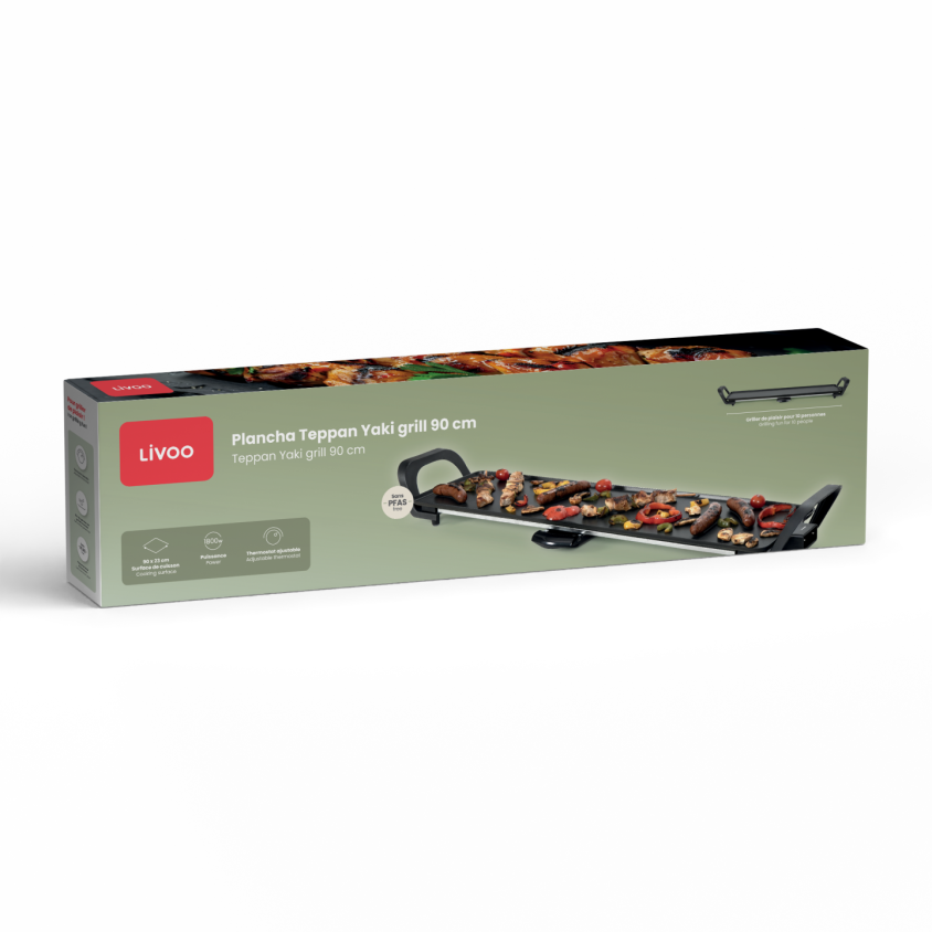 Plancha Teppan Yaki grill 90 cm Livoo