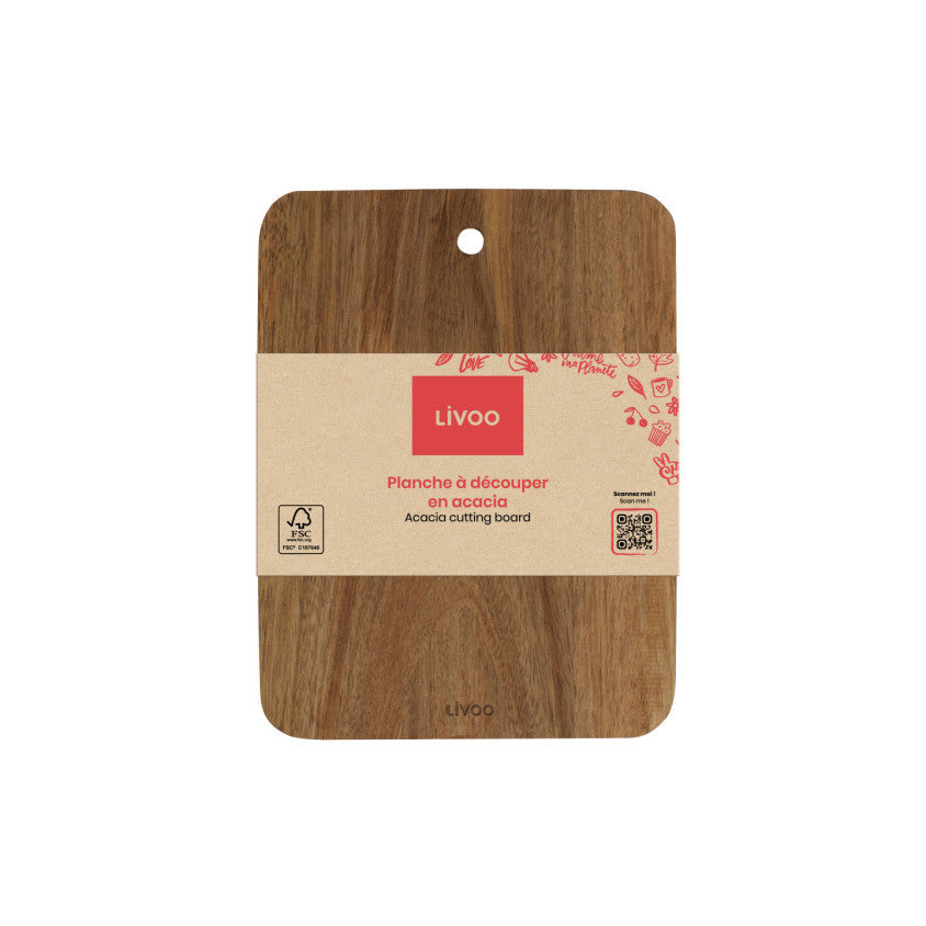 Planche à découper en acacia Livoo – bois (réf. MES156)