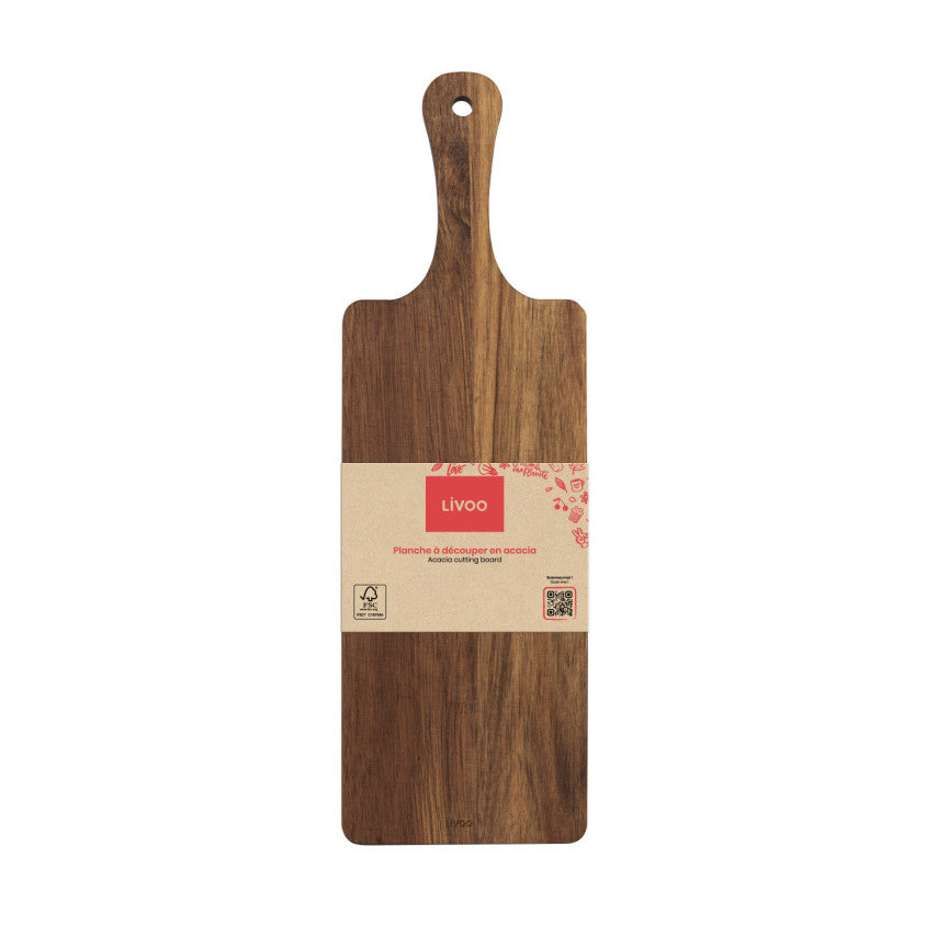 Planche à découper en acacia Livoo – bois (réf. MES157)