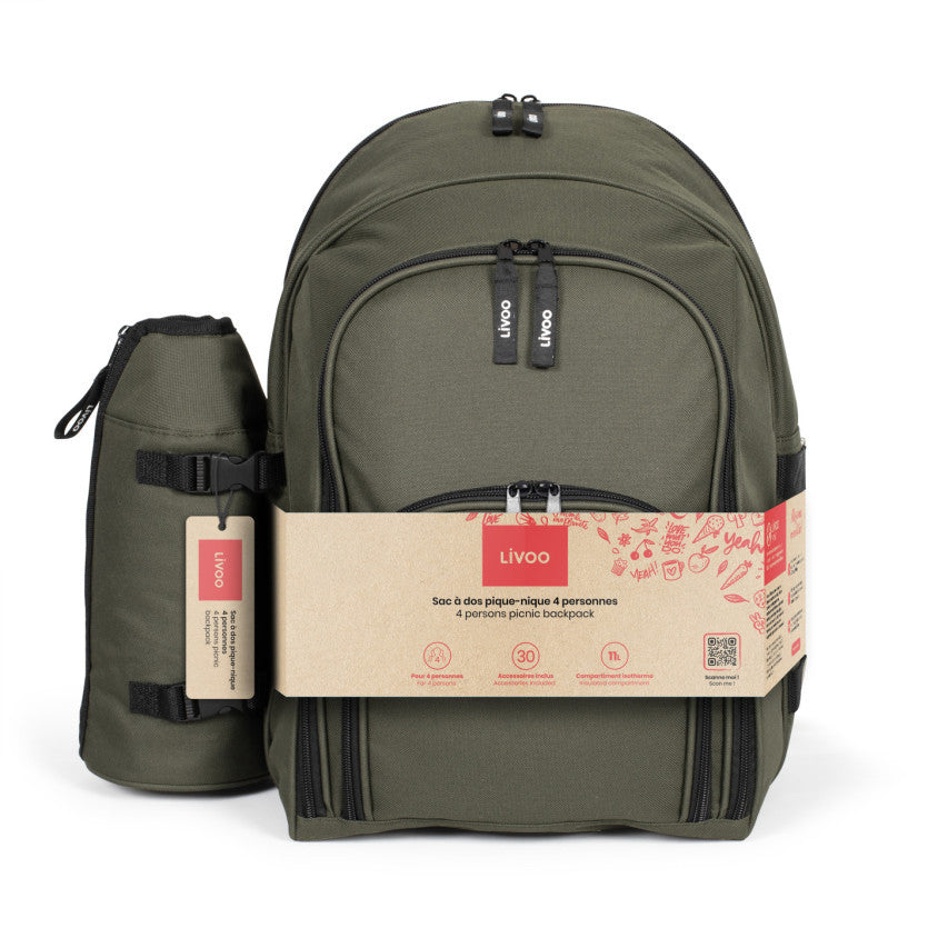 Sac à dos pique-nique 4 personnes Livoo – vert