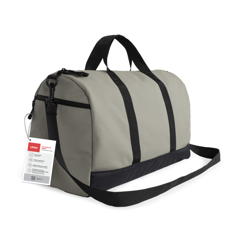 Sac weekend urbain Livoo – vert et gris
