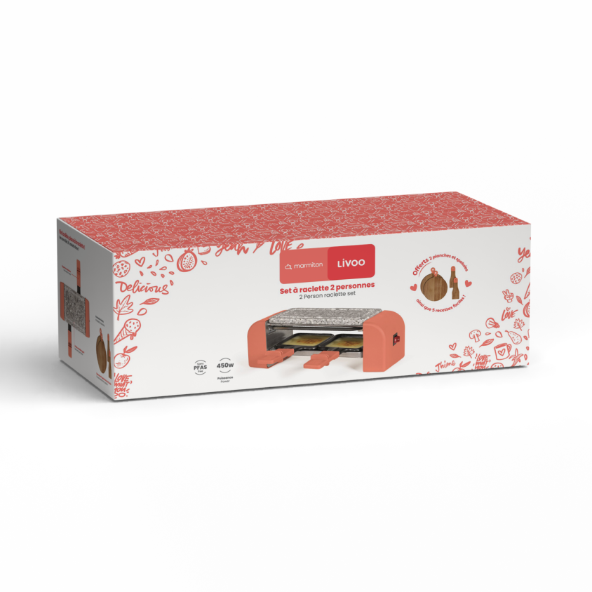 Set à raclette 2 personnes - Livoo x Marmiton