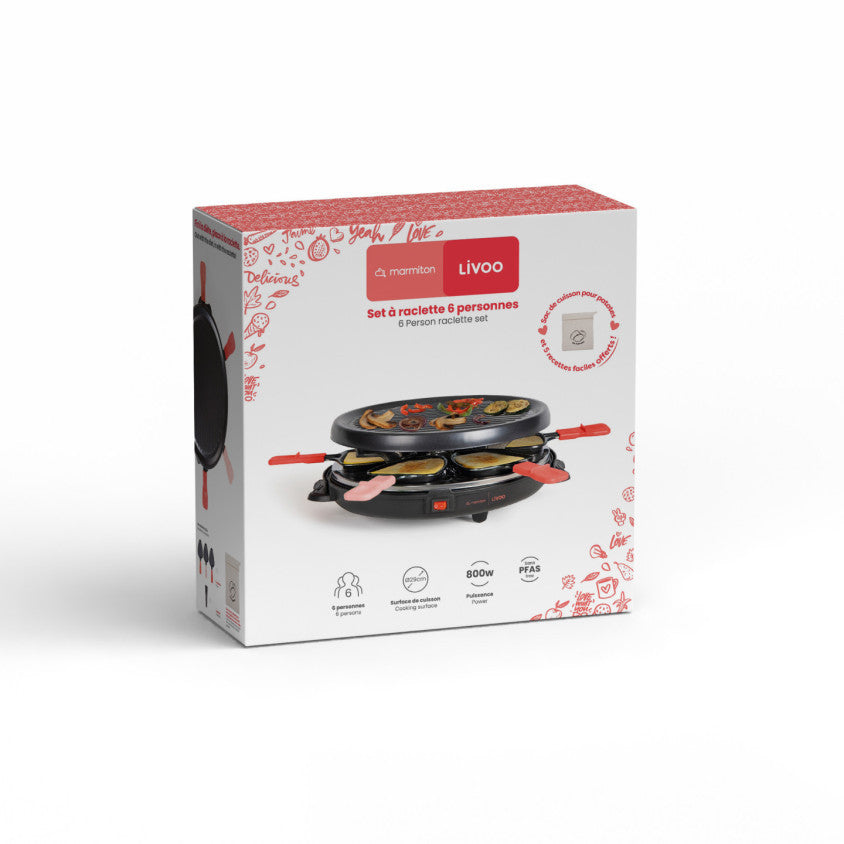 Set à raclette 6 personnes - Livoo x Marmiton