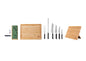 Set complet Deluxe 9 pièces KOTAI Bunka – 4 couteaux (couteau d'office + Petty + Santoku + Kiritsuke) et 5 accessoires (
