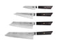 Set complet KOTAI Bunka – 4 couteaux (couteau d'office + Petty + Santoku + Kiritsuke)