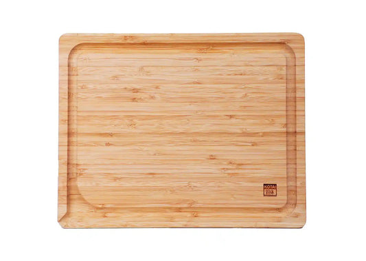 Planche à découper KOTAI en bambou avec rigole et réservoir à jus – 40 x 30 x 2 cm