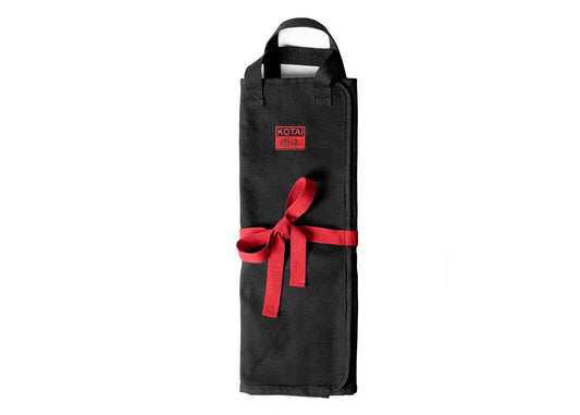 Trousse à couteaux nomade KOTAI 100 % coton avec poignées – 6 couteaux + 1 fusil