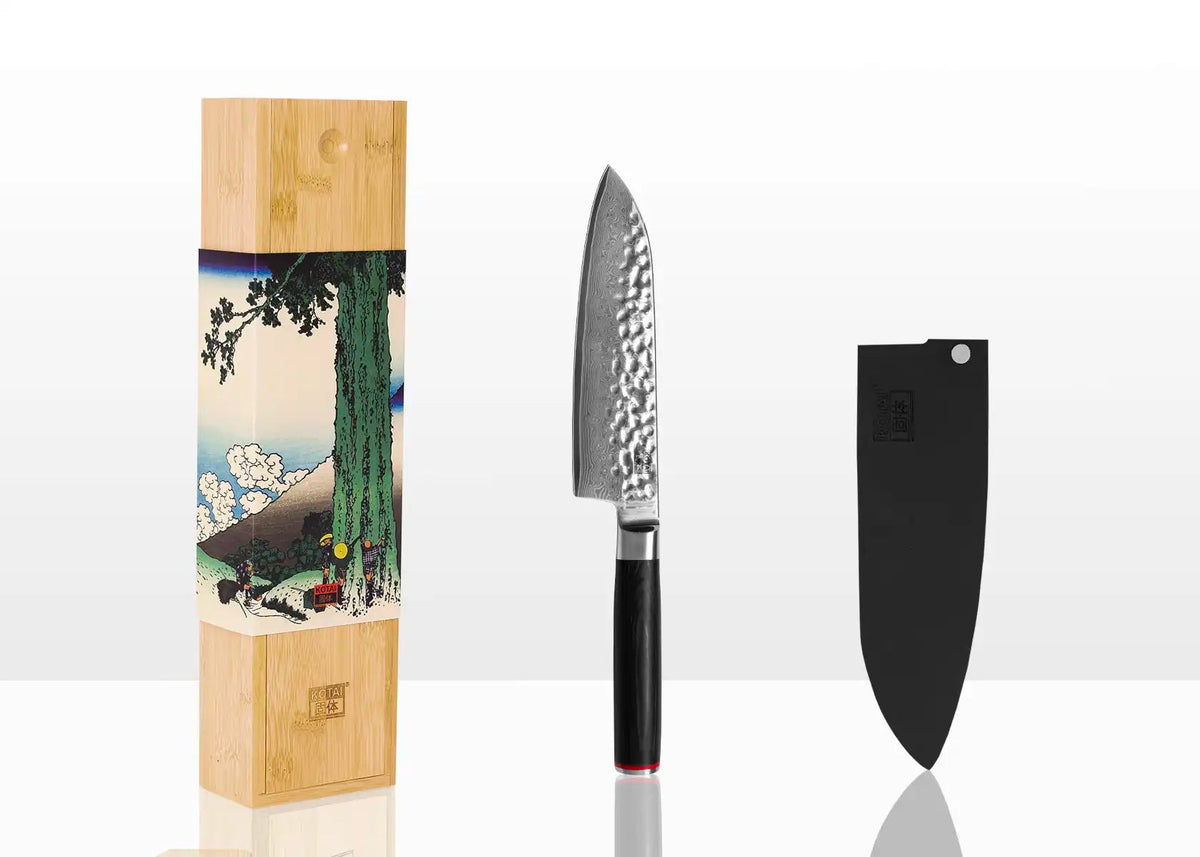 Couteau Santoku 18 cm KOTAI Pakka Damas