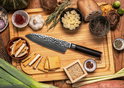 Couteau Santoku 18 cm KOTAI Pakka Damas