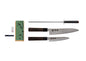 Set de base Deluxe 4 pièces KOTAI Densho – 2 couteaux (Petty + Gyuto 21 cm) et 2 accessoires (set d'aiguisage grain 180/