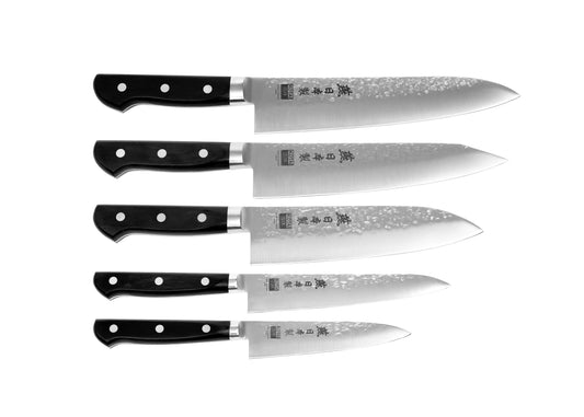Set complet KOTAI Tsubame – 6 couteaux (couteau d'office + Petty + Santoku + Gyuto + Santoku Bunka + Kiritsuke)