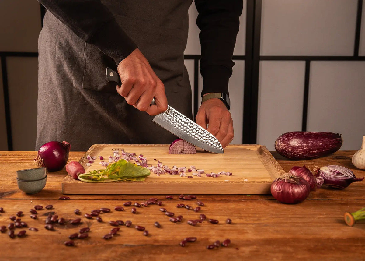 Couteau Santoku 16 cm KOTAI Hashi Tsuchime