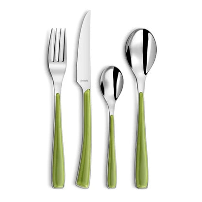 Ménagère 24 pièces Alizé Vert - Couverts inox 18/10 finition verte naturelle - Amefa