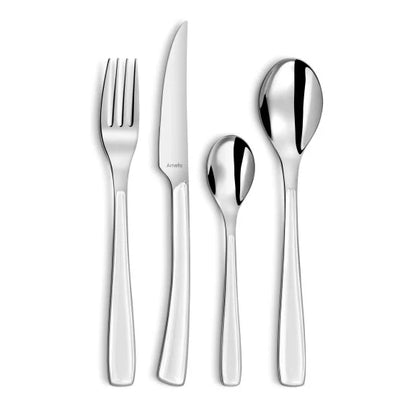 Ménagère 24 pièces Alizé Blanc - Couverts inox 18/10 finition blanc immaculé - Amefa