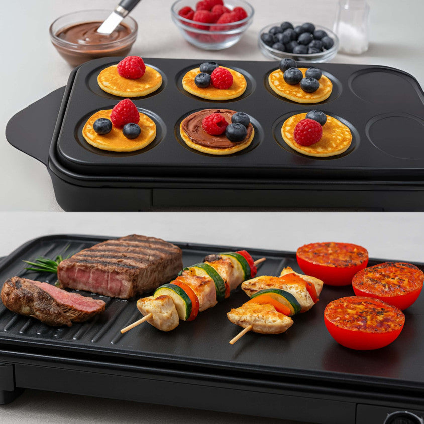 Appareil 2 en 1 crêpière et plancha grill Livoo