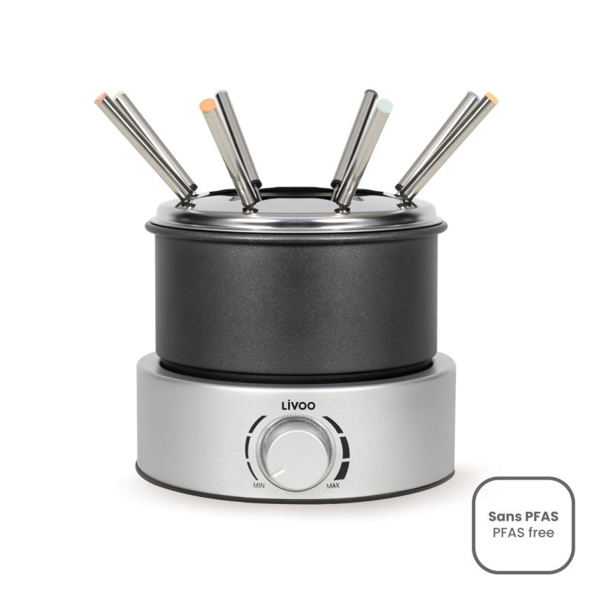Appareil à fondue électrique Livoo – gris et noir