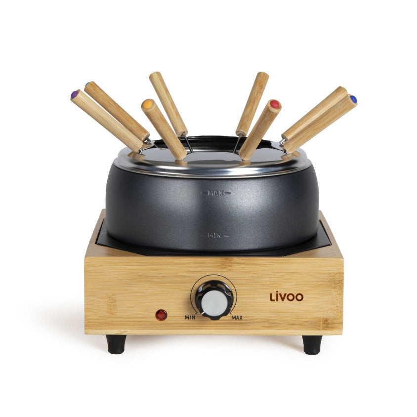 Appareil à fondue électrique Livoo – noir et bois