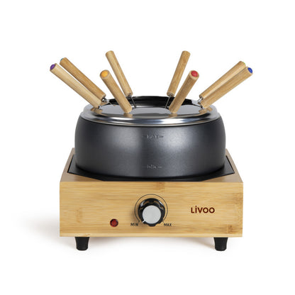 Appareil à fondue électrique Livoo – noir et bois