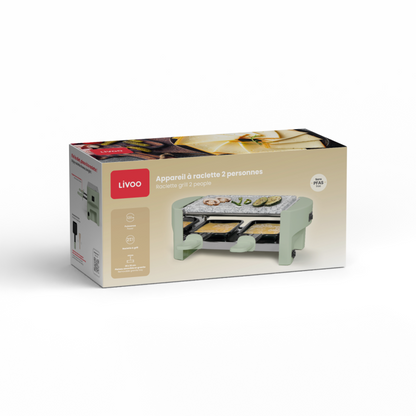 Appareil à raclette 2 personnes Livoo – vert