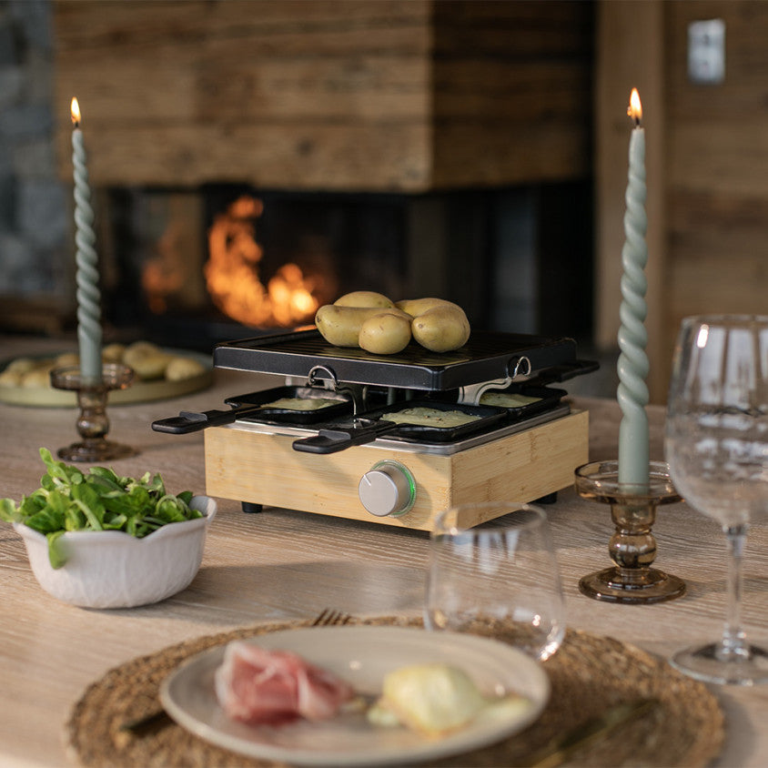 Appareil à raclette 4 personnes Livoo – noir et beige