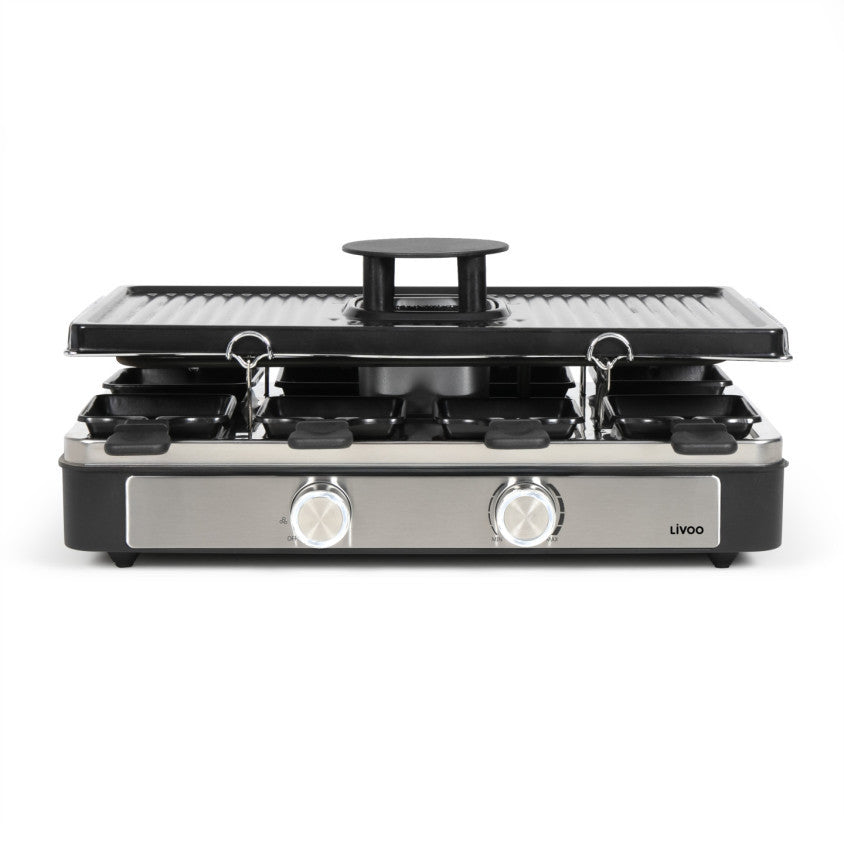 Appareil à raclette 8 personnes avec hotte aspirante Livoo