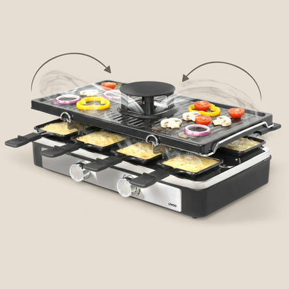 Appareil à raclette 8 personnes avec hotte aspirante Livoo