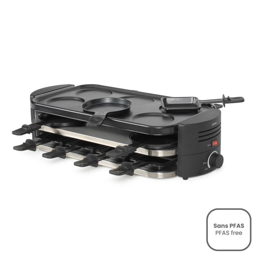 Appareil à raclette, pizzas et crêpes 8 personnes Livoo