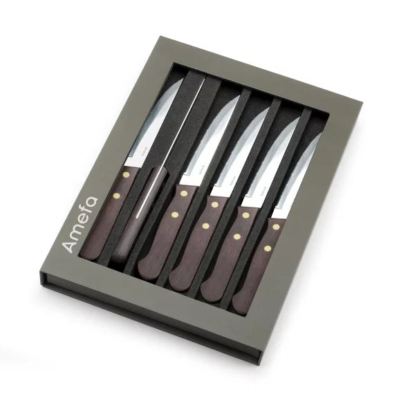 Coffret 6 couteaux steak Arizona - Design caractériel acier coutellerie - Amefa