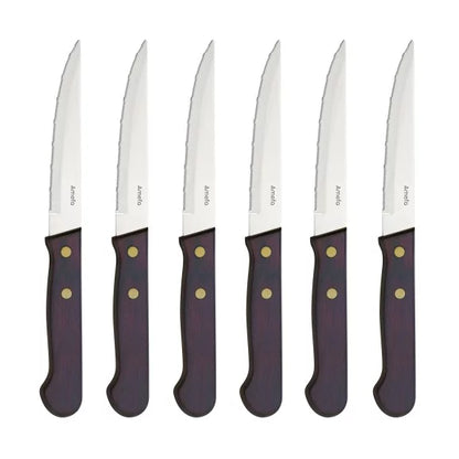 Coffret 6 couteaux steak Arizona - Design caractériel acier coutellerie - Amefa