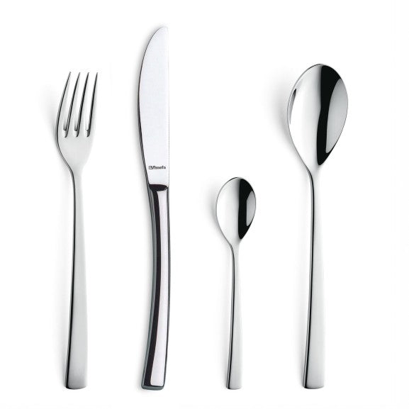 Ménagère 24 pièces Aurora - Couverts inox 18/10 design contemporain - Coffret compact Amefa