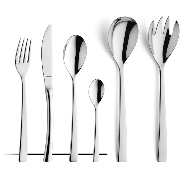 Ménagère 49 pièces Aurora - Couverts inox 18/10 avec service à salade - Coffret long Amefa