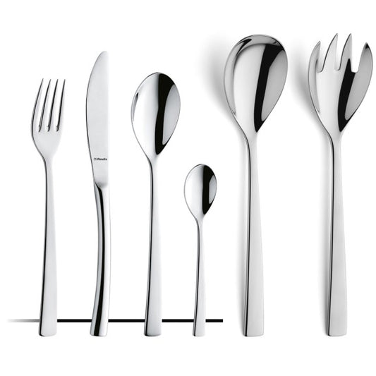 Ménagère 49 pièces Aurora - Couverts inox 18/10 avec service à salade - Coffret long Amefa