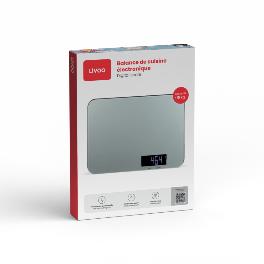 Balance de cuisine électronique 15 Kg Livoo