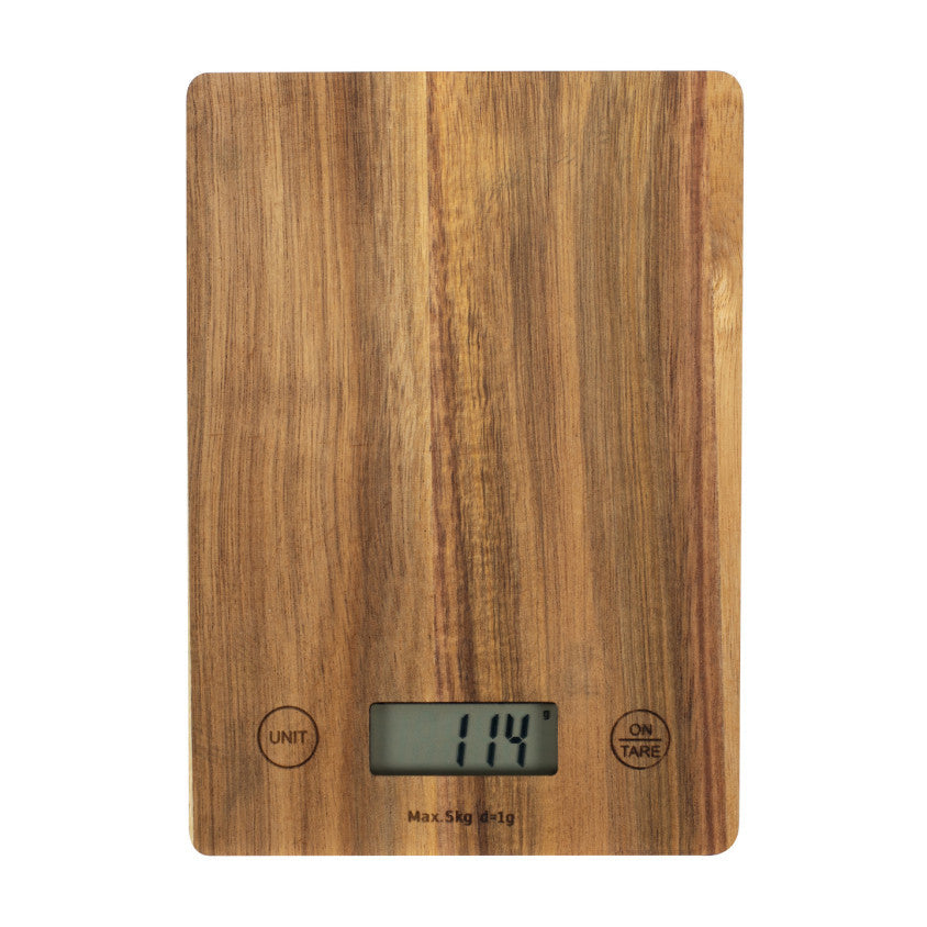 Balance de cuisine électronique en bois d'acacia Livoo