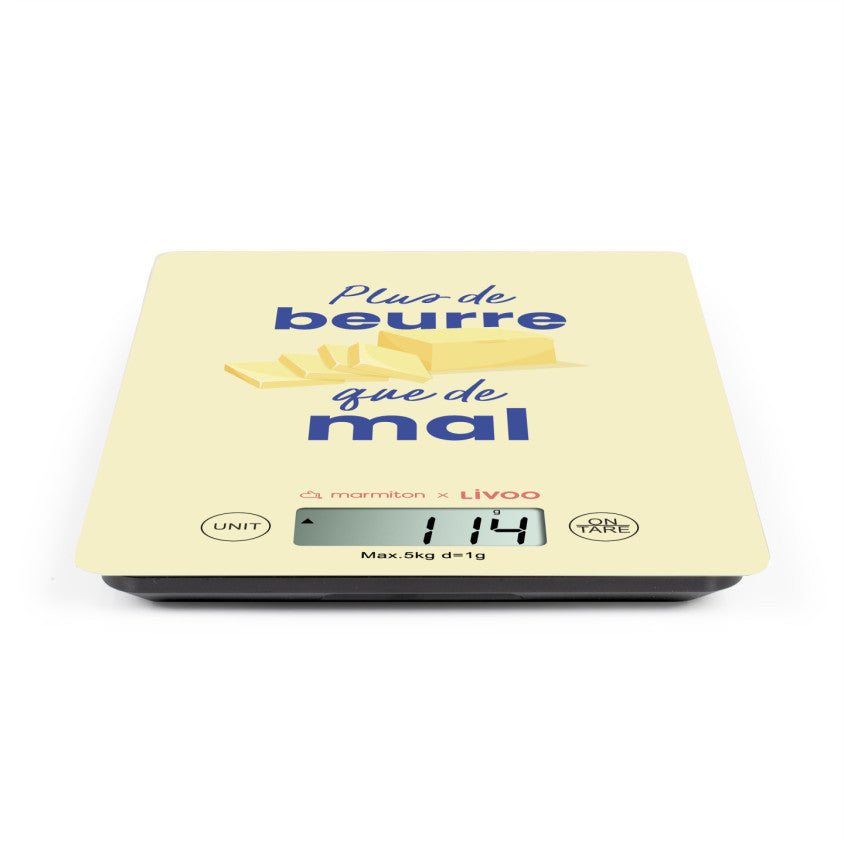 Balance de cuisine électronique rechargeable - Livoo x Marmiton