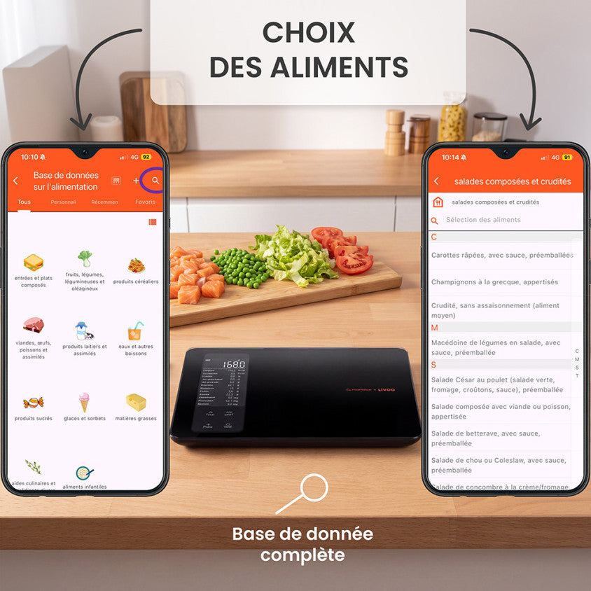 Balance de cuisine nutritionnelle connectée - Livoo x Marmiton