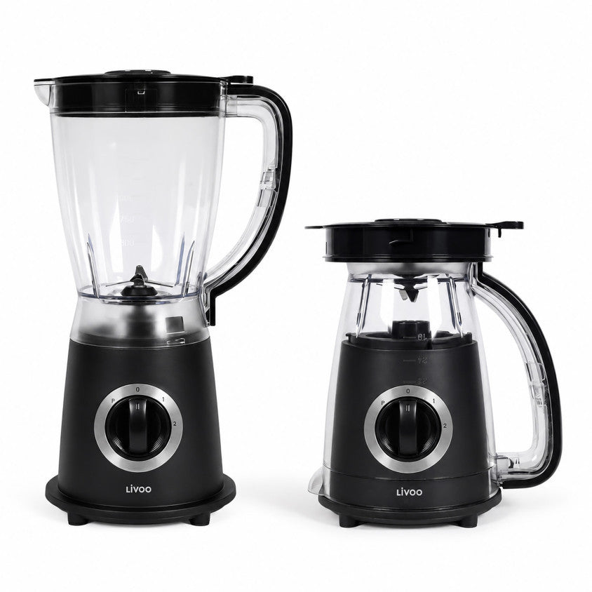 Blender 1,5 L rangement compact Livoo – noir